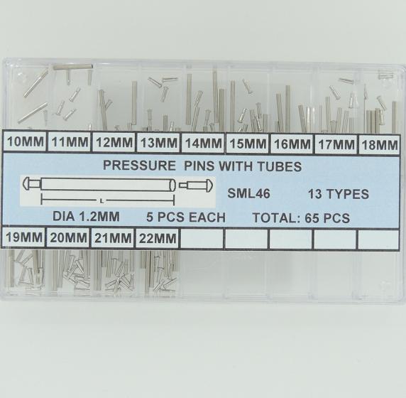 Pressure Pins with Tubes Assortment 1.20 MM Diameter