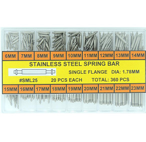 Stainless Steel Single Flange Spring Bar Assortment 1.78 MM Diameter