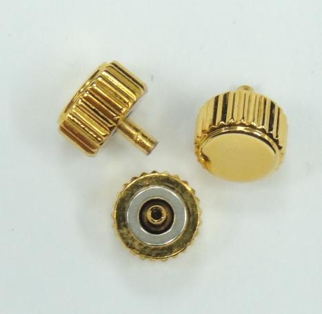 Diameter 5.0mm x Tube 2.5mm Gold Long Post Waterproof Crown (Packing of 3 pcs)